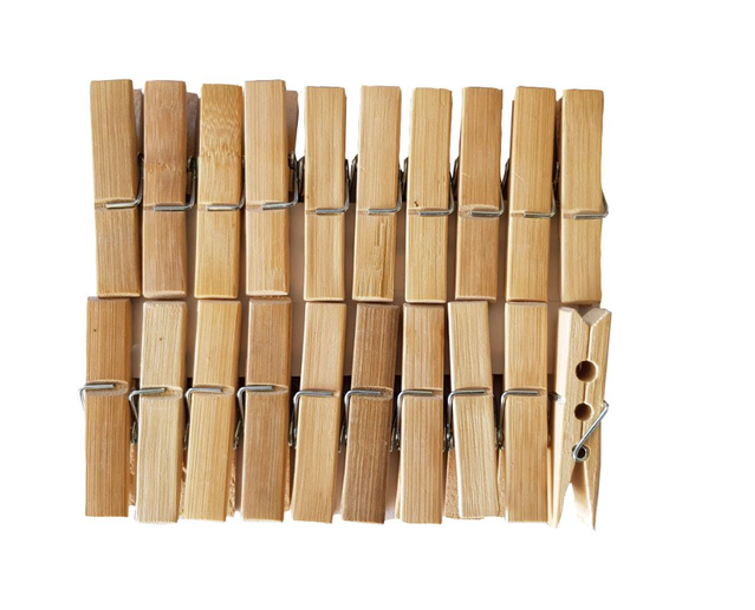 Bamboo Pegs 100 x Laundry Clothing Bamboo Pegs (Copy) - Image 1